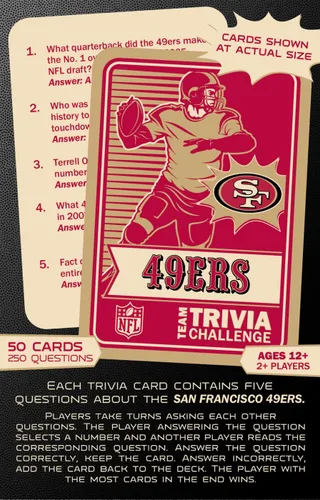 Miniatura 3 de MasterPieces Game Day - NFL San Francisco 49ers - Desafío de Trivia del Equipo, Oficialmente Licenciado