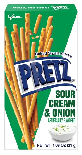Miniatura 3 de Glico Pretz Crema agria y cebolla, 1.09 oz (paquete de 10)