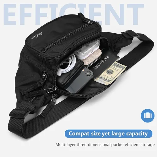 Miniatura 3 de ProCase Riñonera y Mochila de Cintura para Hombres y Mujeres, Bolsa de Cadera para Viaje, Senderismo, Correr y Deportes al Aire Libre