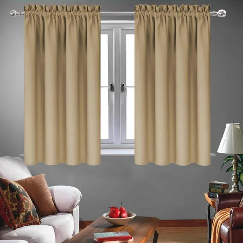 Miniatura 44 de Cortinas de cocina negras Ladity - 2 paneles de cortinas cortas opacas, 36 pulgadas, privacidad, niveles de café, cortinas de granja para ventana