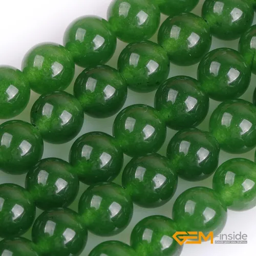 Miniatura 3 de GEM-Inside Natural 6mm Jade Verde de Taiwán Piedras Preciosas Cuentas Sueltas Redondas de Cristal Energía Piedra Poder para Hacer Joyas 15