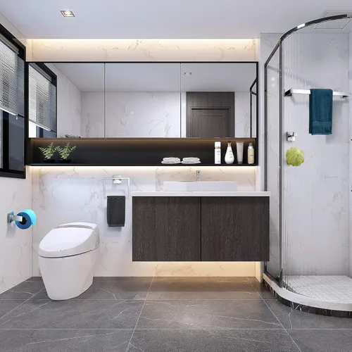 Miniatura 7 de Juego de 4 piezas de accesorios de baño cromados para toallas de baño, juego de accesorios de baño de acero inoxidable montado en la pared, cromo
