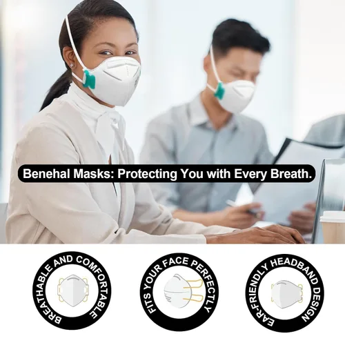 Miniatura 5 de Máscara facial N95, paquete de 30 mascarillas desechables N95 con certificación NIOSH N95, 5 capas, seguridad transpirable, eficiencia del filtro