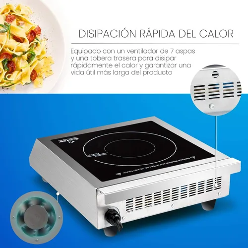 Miniatura 7 de Duxtop Quemador de inducción portátil profesional, quemador de encimera de gama comercial, quemador de inducción de 1800 vatios con sensor táctil