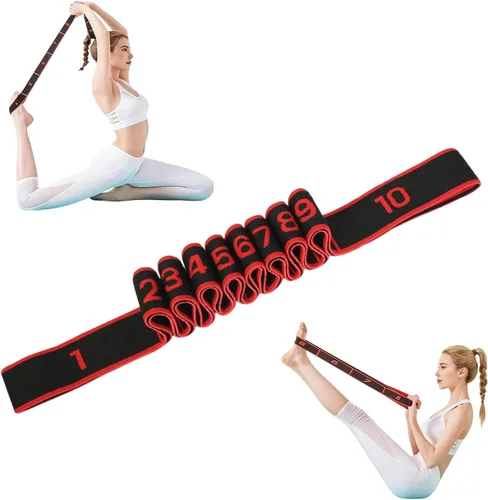 Miniatura 20 de Banda de resistencia de fitness para estiramiento y yoga, ejercicio de tirador de moda, bandas elásticas de ejercicio de 8/10 bucles para adultos
