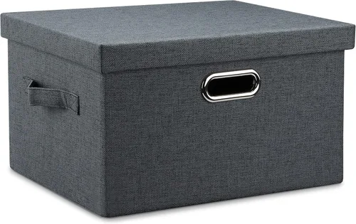 Miniatura 49 de Graciadeco Contenedores de almacenamiento plegables grandes de 17 pulgadas y 36 cuartos de galón con tapas, paquete de 3 cajas de almacenamiento