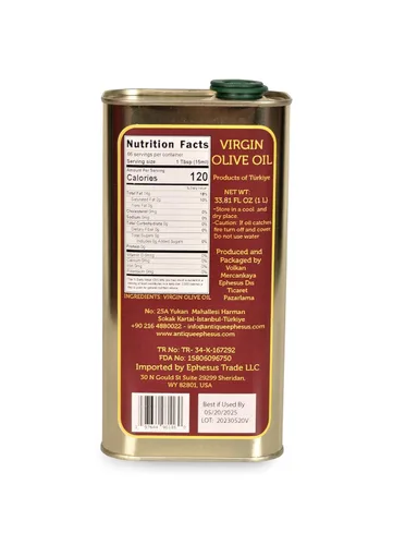 Miniatura 2 de Aceite de oliva virgen prensado en frío 1 L - 33.81 Onza líquida, Éfeso antiguo, región mediterránea de Ayvalik Turquía