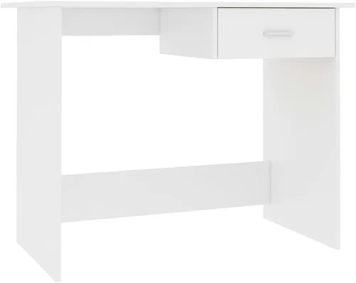 Miniatura 3 de Escritorio blanco de 39.4 x 19.7 x 29.9 pulgadas, madera de ingeniería, escritorios de lectura, escritorios para computadora, mesa de escritorio