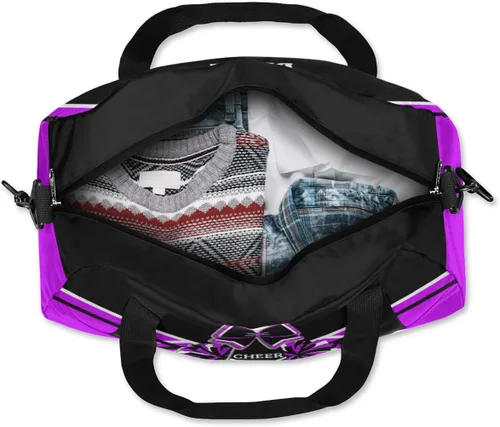 Miniatura 5 de Bolsa de animadora personalizada para niña, bolsa de gimnasio personalizada, bolsa de lona deportiva, bolsa de viaje para animadora, color negro
