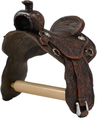 Miniatura 3 de Ebros - Figura decorativa para papel higiénico con patrón rústico occidental de 7.5 pulgadas de alto, para decoración de pared, baño, cabaña, caza