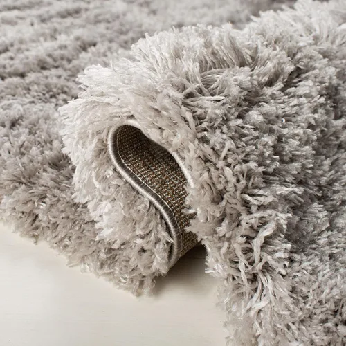 Miniatura 6 de SAFAVIEH Polar Shag Collection - Alfombra para pasillo, 2 pies 3 pulgadas x 12 pies, color plateado, diseño glamour sólido, no desprende pelusa