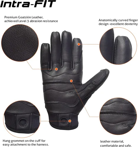 Miniatura 3 de Goatskin Climbing Gloves, Rescue & Rock Durable Grip for Rappelling, Tree, Wall, and Mountain Climbing