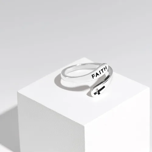 Miniatura 44 de Anillo de plata de ley 925, minimalista, ajustable, hecho a mano, para mujeres y niñas