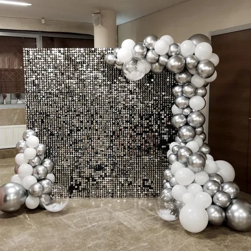 Miniatura 6 de FOTIOMRG 120 globos plateados metálicos de 5 pulgadas, pequeños globos de látex plateado cromado para fiesta, calidad de helio, para cumpleaños