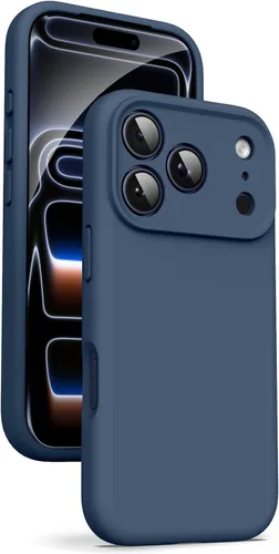 Miniatura 69 de Supdeal Funda de silicona líquida para iPhone 12 Pro Max, [protección de cámara] [antihuellas dactilares] [carga inalámbrica] Funda protectora de 4