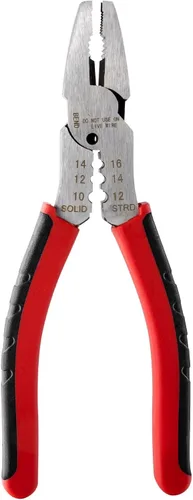 Miniatura 6 de Powerbuilt Alicates extractores de tornillos pelados, Alicates Linesman de servicio pesado de 6 ", alicates multiusos para extracción
