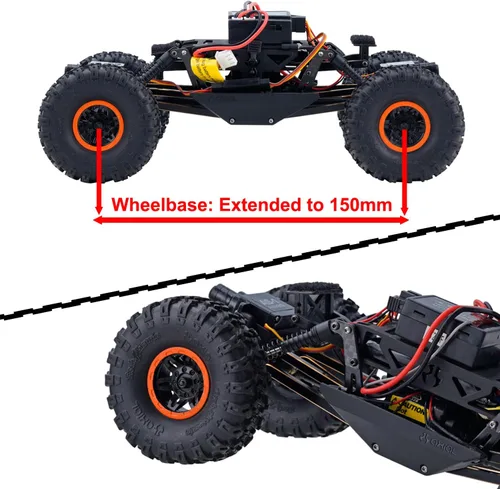 Miniatura 5 de Juego de 8 eslabones de suspensión de latón de alta liquidación para Axial AX24 XC-11/24 RC Crawler piezas de actualización de coche, revestimiento