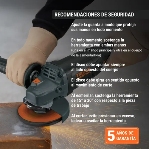 Miniatura 6 de Amoladora angular, 4-1/2 ', industrial, 1200 W
