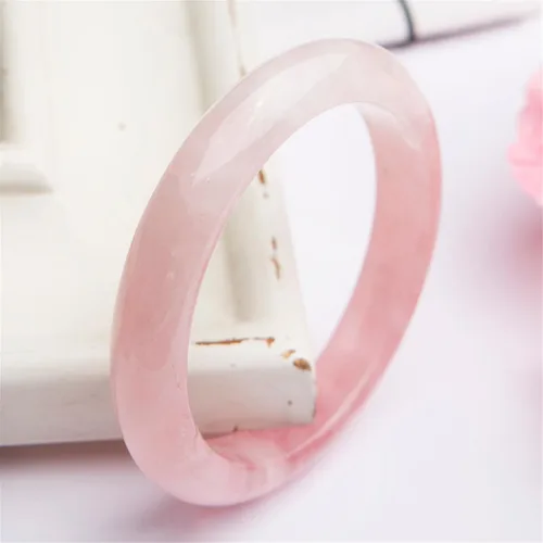 Miniatura 3 de Rosa Natural vidrio de cuarzo rosa pulsera diámetro interno de la pulsera 59mm
