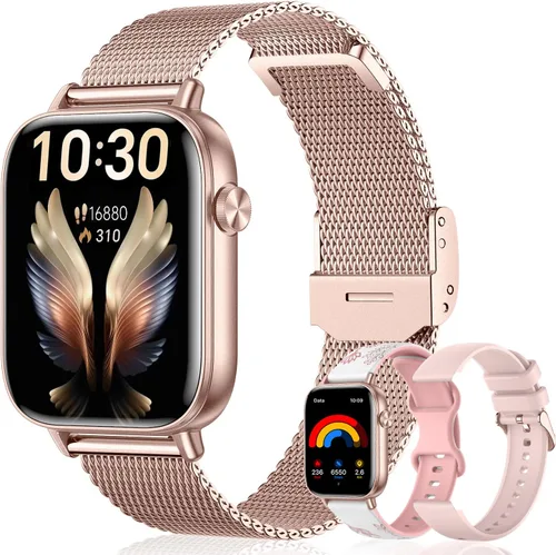 Miniatura 12 de Reloj inteligente para hombres y mujeres (respuesta/hacer llamadas) 1.83 pulgadas HD 3 bandas reloj inteligente compatible con teléfonos Android