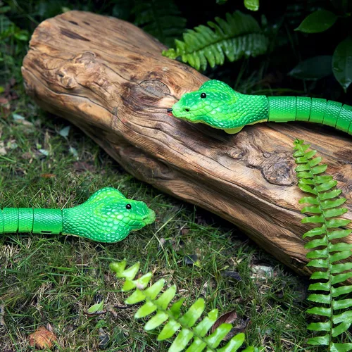 Miniatura 8 de Serpientes de control remoto realistas para bromas RC, serpiente cobra recargable con detección inteligente para gatos con controlador infrarrojo
