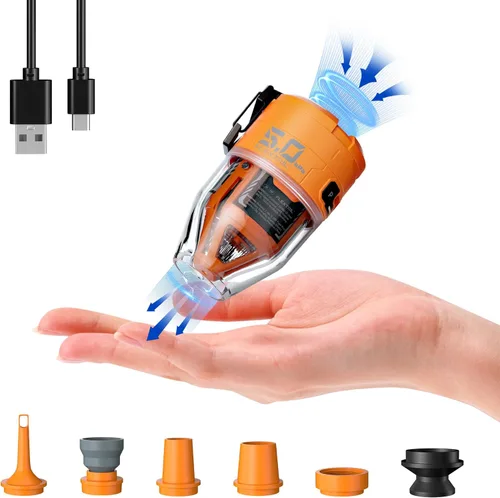FLEXTAILGEAR Max Pump 3 Air Pump for Inflatables, 5Kpa Portable Air Pump, 500L/min Air Mattress Pump with Camping Light, Electric Pump for Naranja