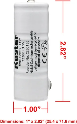 Miniatura 2 de Kastar Paquete de 1 batería Ni-CD de 3.5 V 750 mAh de repuesto para Welch Allyn 71670, 60835, 71000, 11720 11730, Otoscopio 20000, Otoscopio 71000