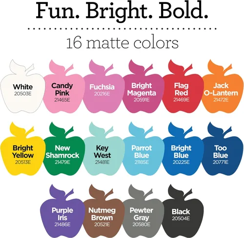 Miniatura 3 de Apple Barrel, Vibrant Spectrum Collection - Pintura acrílica para manualidades, PROMOABIII, 2 onzas líquidas cada uno, 16 colores mate surtidos, 16