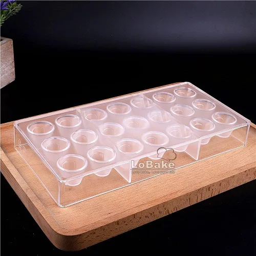 Miniatura 3 de LoBake 21 cavidades de diámetro 1.2 in forma de cono de policarbonato PC chocolate molde caramelo cubo de hielo molde Sugarcraft moldes DIY hornear