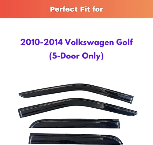 Miniatura 676 de KPY Visor de ventana compatible con Kia Soul 2009-2013, Protector contra lluvia de 4 unidades, deflectores de ventilación de ventana lateral