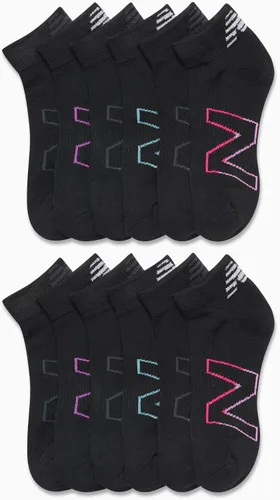 Miniatura 2 de New Balance Calcetines deportivos para mujer - Calcetines tobilleros de corte de cuarto (12 unidades)