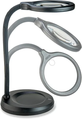 Miniatura 2 de Carson DeskBrite300 2X Lámpara de escritorio con lupa asférica con lente puntual 5X (LM-30)