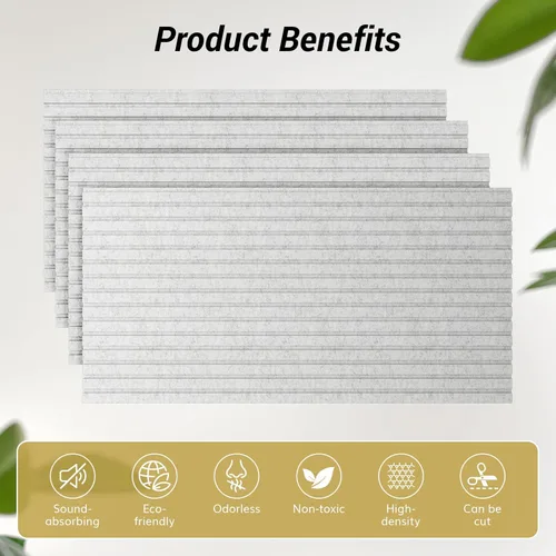 Miniatura 6 de TONOR Paneles de pared acústicos de doble capa autoadhesivos de 47.2"x23.6"x0.72", paquete de 4 paneles de alta densidad para paredes, paneles