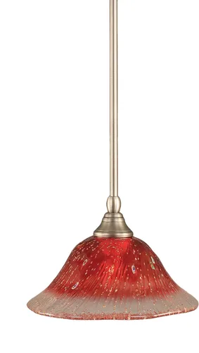Miniatura 113 de Toltec Lighting Tallo Colgado Mini colgante, acabado de cobre negro, 3.5" cuadrado humo burbuja vidrio