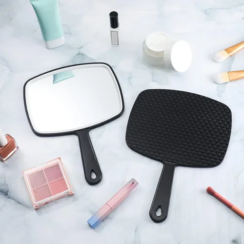 Miniatura 4 de Qunclay Espejo de mano grande de 10 piezas con asa para montaje en pared para peluquería baño, regalo escolar de belleza portátil para tocador