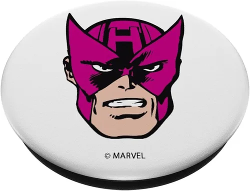 Miniatura 2 de Marvel Hawkeye Classic Big Face PopSockets Grip y soporte para teléfonos y tabletas, Negro