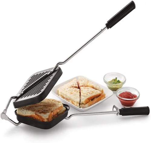 Miniatura 2 de DBY Sandwicher/Tostadora de gas antiadherente Parrilla de aluminio y tostadora de sándwiches Mini tostadora de gas y parrilla
