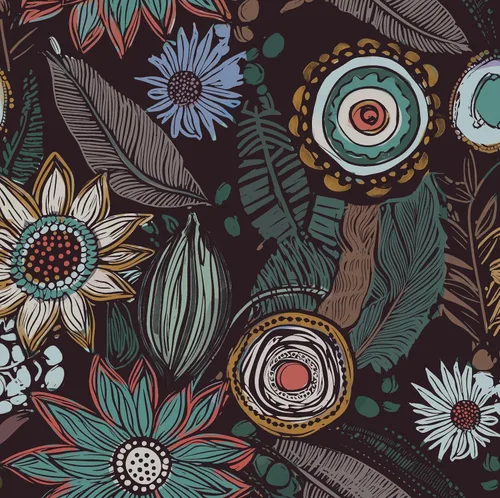 Papel tapiz bohemio para despegar y pegar, papel de contacto floral vintage morado oscuro azul floral de 17.5 x 118 pulgadas, papel de pared retro