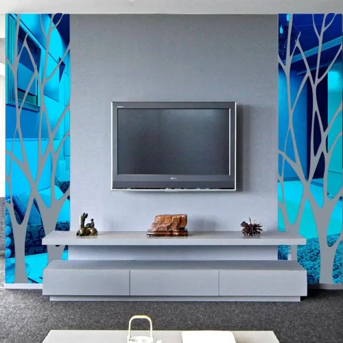 Miniatura 5 de Adhesivos de pared de espejo acrílico 3D, ramas de árbol, calcomanías de espejo acrílicas extraíbles autoadhesivas para pared, calcomanías