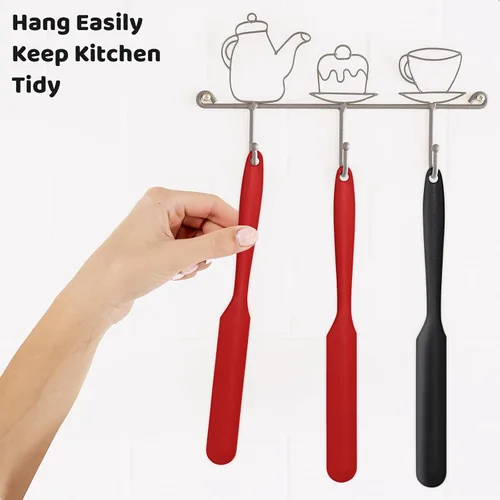 Miniatura 6 de Raspador de tarro de silicona con mango largo, esparcidor de mermelada para mantequilla de maní, espátula de cocina para hornear y glaseado