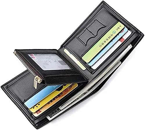 Miniatura 3 de Personalizado para hombre nombre monedero texto personalizado grabado plegable cartera de cuero