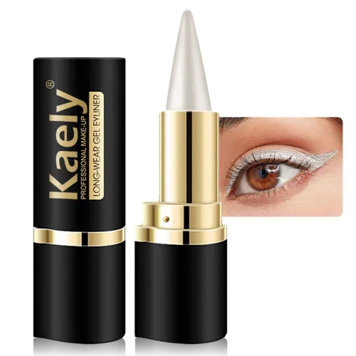 Miniatura 28 de evpct Delineador de ojos de gel negro y marrón 2 en 1, impermeable, a prueba de manchas, para Waterline, juego de pomadas de crema de cejas