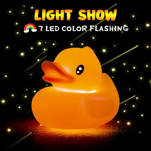 Miniatura 4 de Juguetes de baño Woby para niños de 1 a 3 años, juguetes de baño sin agujeros con luz LED para bebé, juguetes de baño para bebés, juego de animales