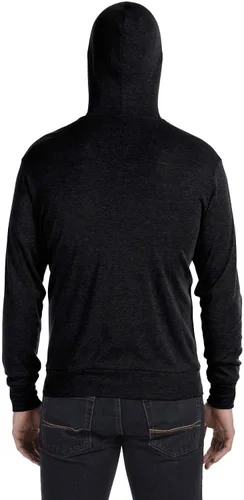 Miniatura 2 de Bella + Canvas Unisex Triblend - Sudadera ligera con capucha y cremallera completa, Negro (Solid Black Triblend)