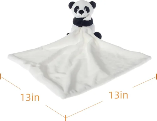Miniatura 6 de Apricot Lamb Manta de seguridad de animales de peluche, panda, manta de personaje para guardería, felpa de lujo para acurrucarse