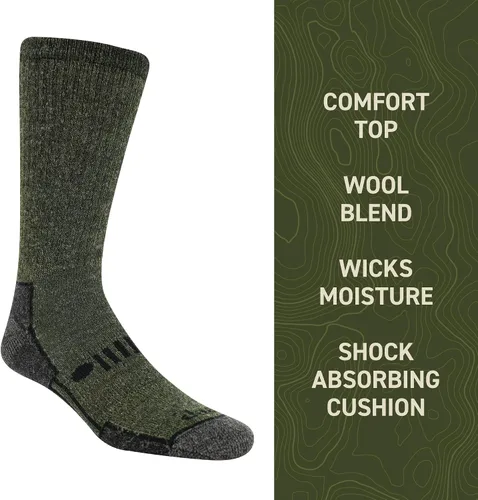 Miniatura 3 de Jeep Men's Heavy Duty Wool Crew Socks-2 Pair Pack-Cushioned Comfort