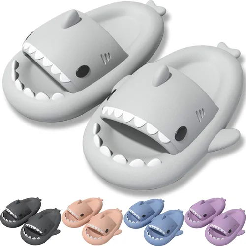 MUMIK Sandalias de tiburón para niños, pantuflas de tiburón mejoradas, sandalias de tiburón en la nube, antideslizantes, suela gruesa, cómodas,