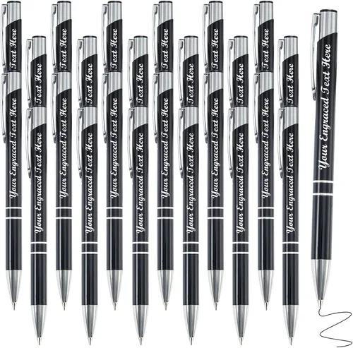 Miniatura 24 de Bolígrafos personalizados a granel con grabado sin nombre, bolígrafo de impresión personalizada, bolígrafo de metal pastel, regalo personalizado