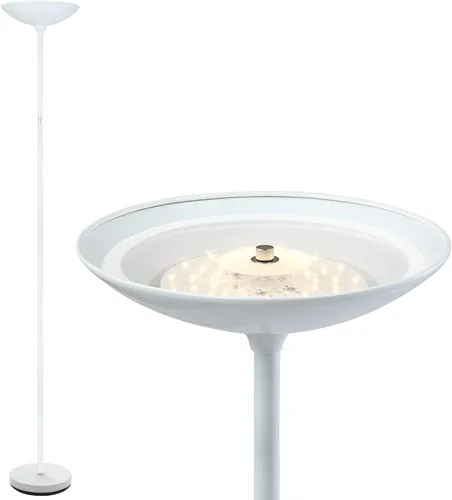 Miniatura 13 de BoostArea Lámpara de pie, LED de 20 W/2000 lúmenes, lámpara de pie torchiere brillante con lámpara de lectura ajustable de 5 W, lámpara de pie