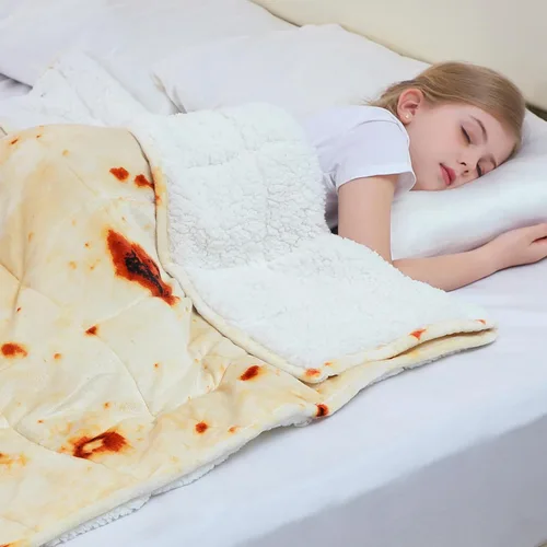 Miniatura 2 de Aemicion Manta con peso para niños de 7 libras, tamaño individual de 41 x 60 pulgadas, cómoda, suave y esponjosa Sherpa, manta pesada para niños